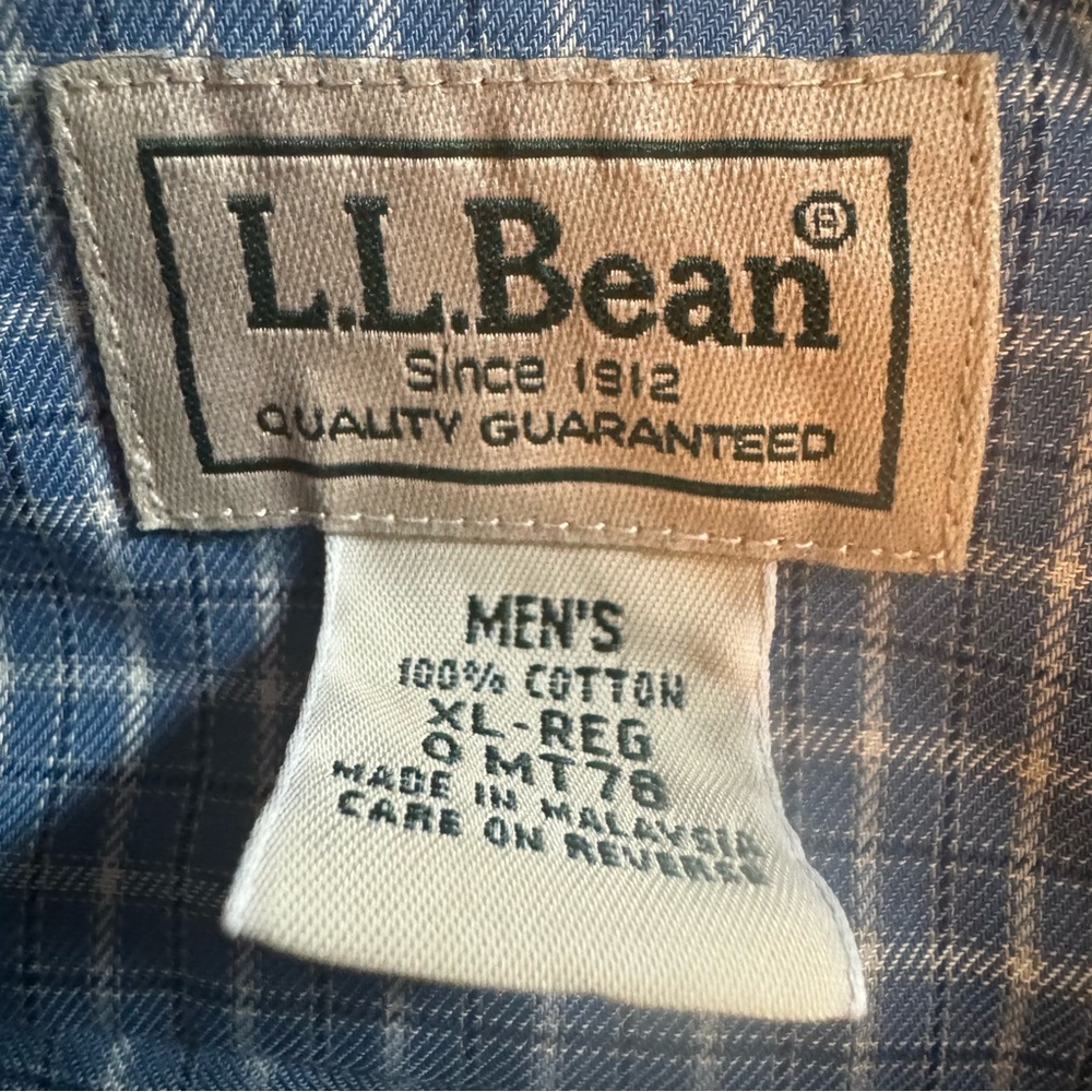L.L. Bean Wrinkle Resistant Long Sleeve Button Down Men’s Shirt Size XL Reg - Picture 6 of 8